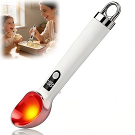 Heated Ice Cream Scoop with Detachable Battery, Fast Heat to 158°F in 60s