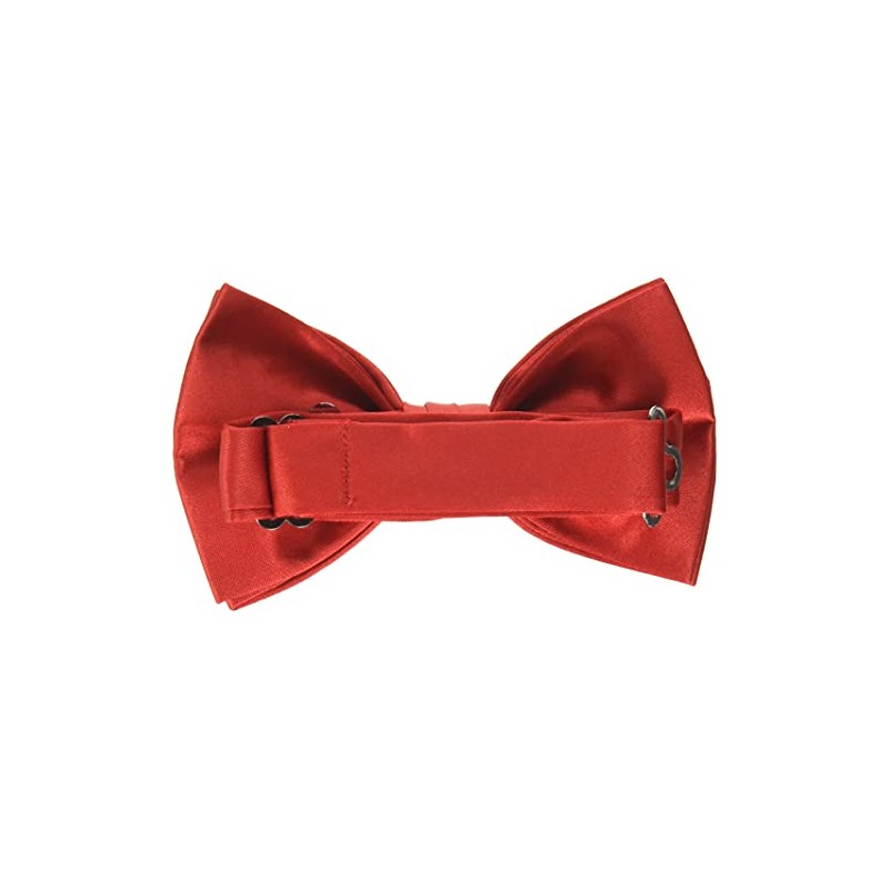 Stacy Adams Men's Satin Solid Bow Tie, Fire Red, One