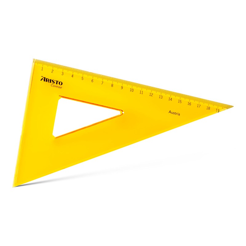 Aristo AR22509 Geometry Contrast Set (45° Triangle, 60° Triangle, Full