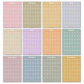 12x A3 Extra Large Pastel Wall Planner - Undated, 12 Months, January - December - Flexible and Versatile Design - 100% Recycled and Recyclable Paper - UK Made - Good Tuesday
