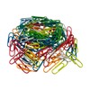 Pack of 100 Assorted Coloured 28mm Paper Clips in Hang