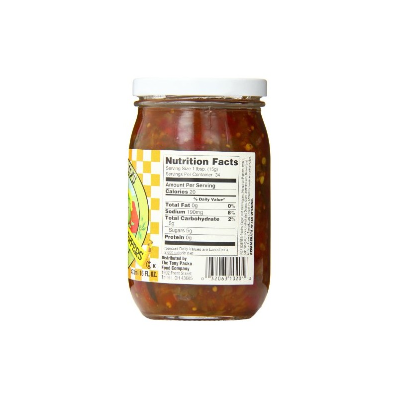 Tony Packo's Pickles and Peppers Relish, 16 Ounce Jar