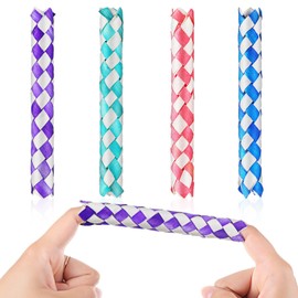 Pack of 4 Finger Traps Chinese Finger Traps in Assorted Colours Classic Wooden Finger Trap Toy for Birthday Party Trick Party Bag