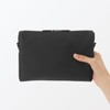 MUJI OHH68A4A Freely Combinable Storage Case, Rectangular, Thin, Large, Black,