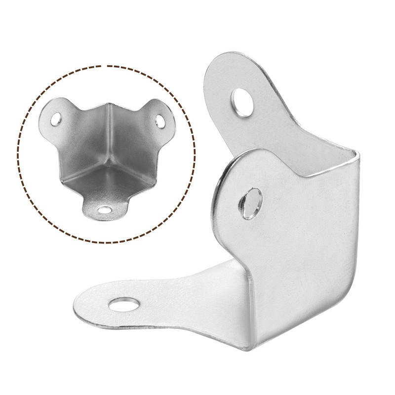 sourcing map 22x22x22mm Metal Box Corner Protectors Box Edge Guard