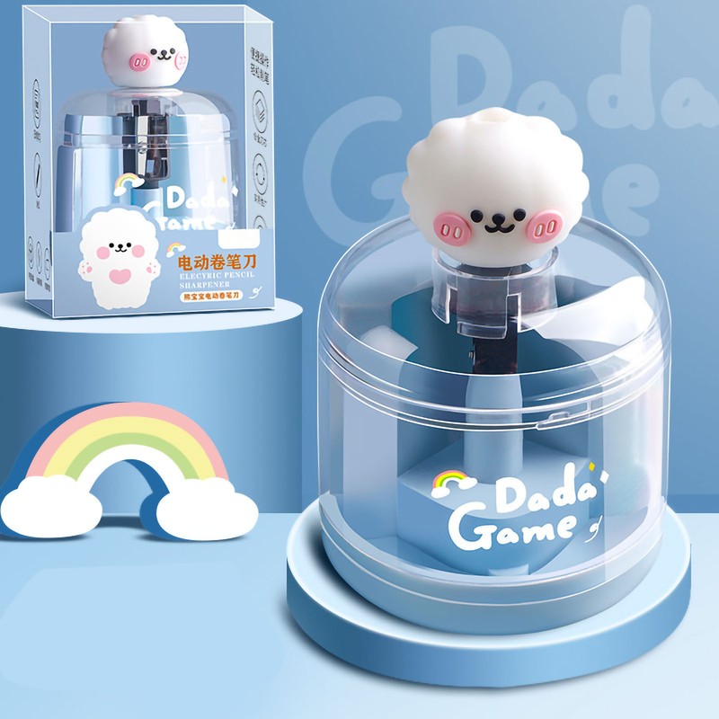 Electric Pencil Sharpener Full Automatic Cute Animal Style Nonslip Pads
