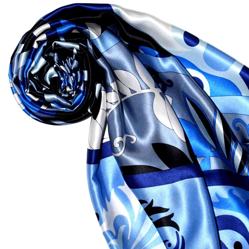 Lorenzo Cana Luxury Silk Scarf Elaborately Printed Cloth 100% Silk