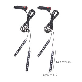 NOLITOY 2PCS Car Interior Footwell LED Strips Ambient Light Strips for Automotive Decor Easy Installation Fit Enhances Interior Atmosphere with Soft Glow
