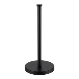 KES Black Paper Towel Holder Countertop Paper Towel Stand Kitchen Standing Paper Towel Roll Holder with Weighted Base for Standard or Mega Rolls SUS304 Stainless Steel Matte Black, KPH202S14B-BK