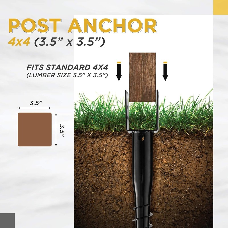 CRIZTA Premium No Dig Ground Anchor DIY Screw in Stake