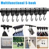 Evponk 10 Pcs Leather S Hooks for Hanging, Metal Hook