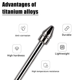 ユニバーサルフィット 摩耗しないファインチタン合金 ファインペンシルペン先 BOOX Pen 2 Pro iReader IFLYYTEK Lamy AL-Star デジタルペン ボールペン交換チップ 電子書籍リーダーデジタルペン用 2個