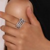 Canboer Silver Interlocked Stackable Rings for Women CZ Interlocking Stack
