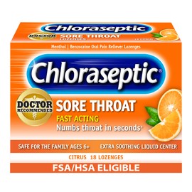 Chloraseptic Sore Throat Lozenges, Citrus, 18 Count, 1 Pack