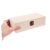 Ciieeo Unfinished Wooden Box with Hinged Lid Sturdy Wooden Keepsake