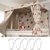 Set of 20 Silver Metal Shower Curtain Rings, Shower Curtain