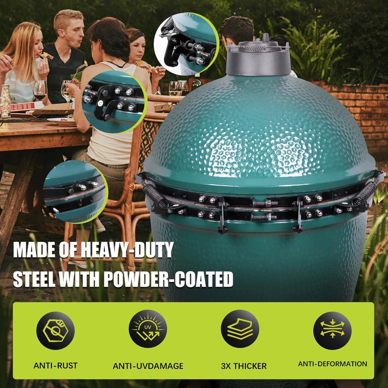 Heavy-Duty Hinge Assembly Replacement for Large Green Egg - Durable