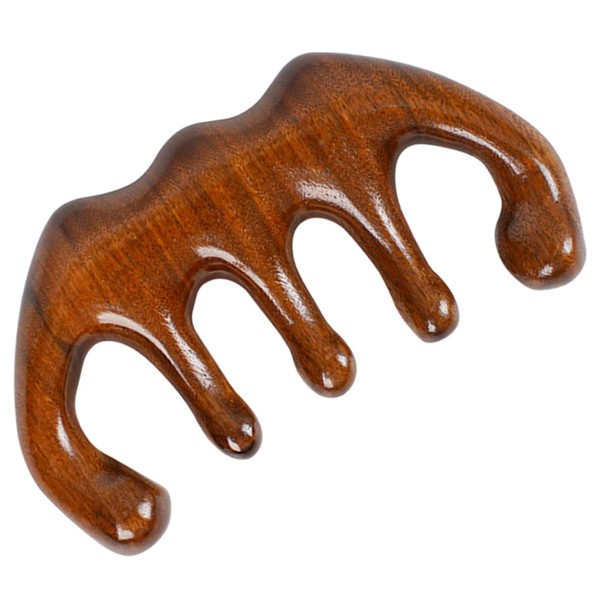 Gatuida Green Sandalwood Comb Scalp Massage Brush Wide Tooth Detangler
