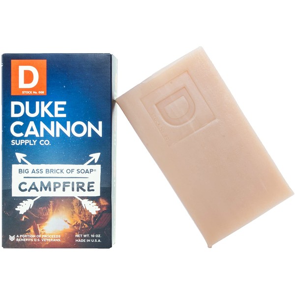 Duke Cannon Great American Frontier Men's Big Brick of Soap - Campfire, 10oz,Black,1 Bar