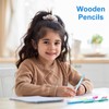 PATIKIL Round Pencils, 24 Pcs Triangle HB Graphite Pencil Wooden