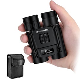Flintronic 8x21 Compact Mini Binoculars, HD Binoculars, Lightweight Folding Telescope for Adults and Children, for Hunting, Sightseeing, Bird Watching, Hiking, Watching Football Matches