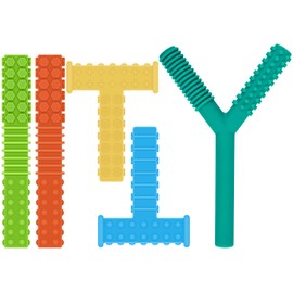 ERKOON 5 Pack Sensory Chew Toys for Autistic Children, Silicone Chewy Tubes Teething Tubes for Autism, ADHD, SPD, Chewies with Special Needs, Oral Motor Chewy Tool for Sensory Kids