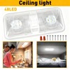 HAISTYLE RV LED Ceiling Double Dome Light Fixture with ON/Off