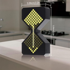 ShunChengFa LED Digital Electronic Hourglass Gravity Induction Timer, 1 to 30 Minutes Free Adjustment,DIY Digital Timer, Suitable for Kitchen, Room, Classroom, Office (Yellow)