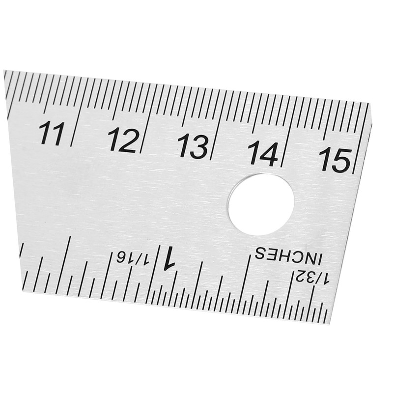 SHINEOFI Stainless Steel Cork Back Ruler Non Slip Metal Measuring
