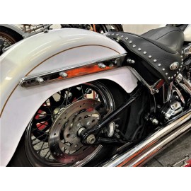 DIY Harley Softail 2003 - 2005 FXSTS CHROME ACORN Rear Fender Strut Bolts 716