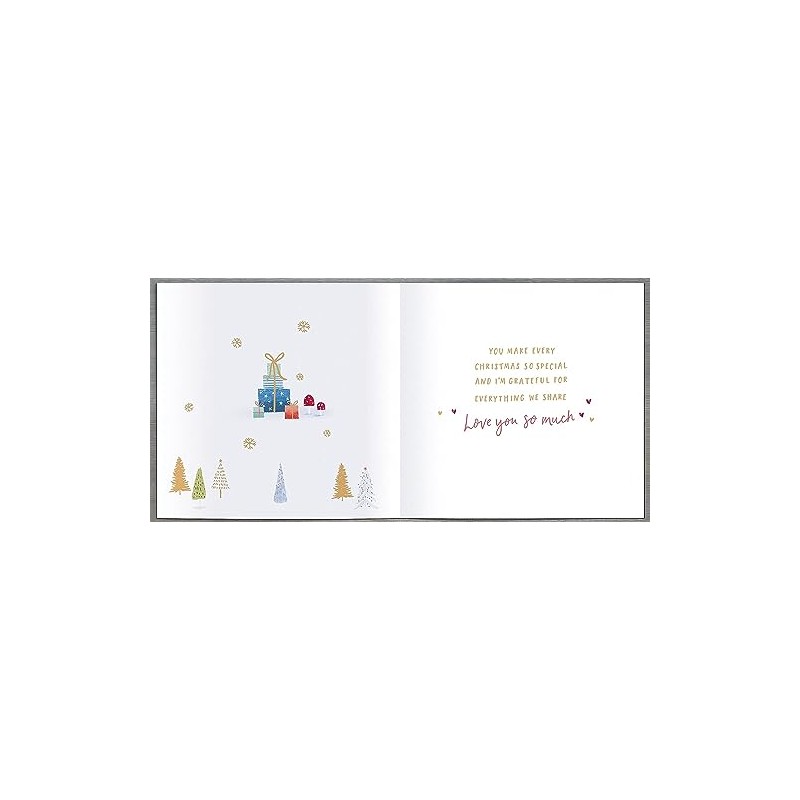 for My Husband Gold Foiled Owls Christmas Card Xmas Greeting