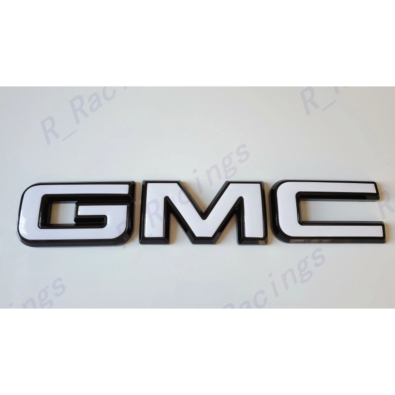 Auto Front Only GMC Black White Emblem Overlay 2019-2025 GMC