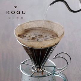 KOGU 42160 Coffee Filter, Linen (Made in Japan), Natural Material, For 1 to 4 Cups, Conical, Washable, Coffee Oil, Scent, Extractor, 42160