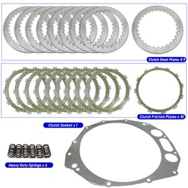 Clutch Kit & Friction Steel Plates Gasket Compatible with Suzuki GSX1300R Hayabusa 1300 2008-2020