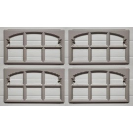 Clopay Ideal Holmes IDEAL CHARLESTON 508 Window Inserts /Short Panel Garage Door SANDTONE Set of 4