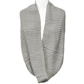 Wrapables Thick Knitted Winter Warm Infinity Scarf - Smokie Grey