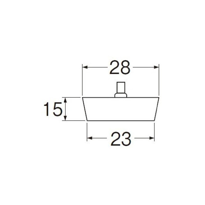 SANEI H29F-28 Rubber Plug for Bath, No Chain, Outer Diameter