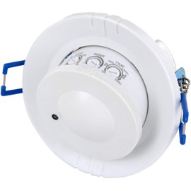 Flush-Mounted HF Motion Sensor Swivelling Suitable for LED