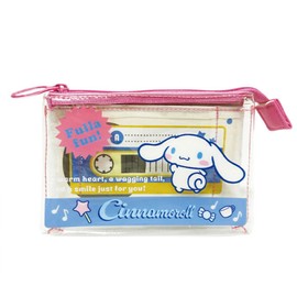 K Company Sanrio Characters (Vintage Retro) Clear Cassette Style Pouch, Cinnamoroll, SAV-CK-CN