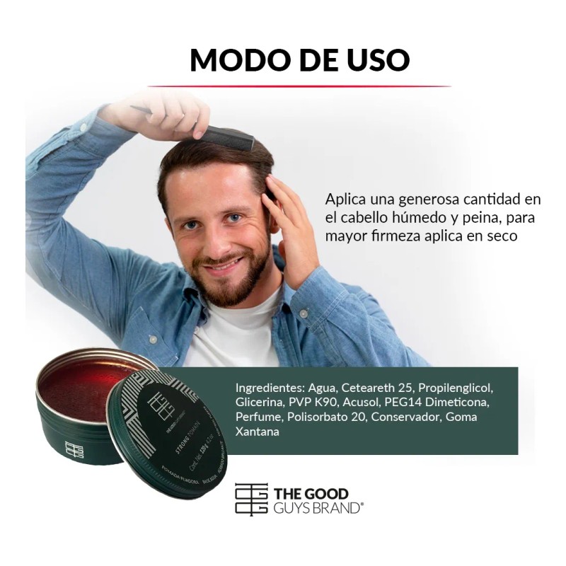 Cera Para Cabello The Good Guys Strong Pomade 120g