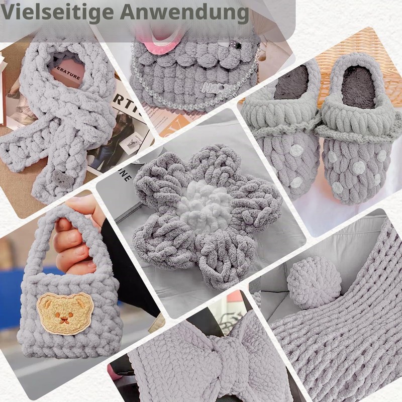 Thick Wool for Hand Knitting, 500 g (2 x 250