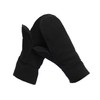 Genuine Lambskin Winter Mittens colour black - warm lining (100%