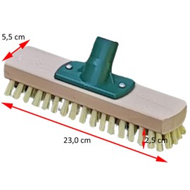 Wooden Scrubber with Thread Floor Scouring Brush Wiper Floor Brush Coarse Bristles Cleaning Indoor Outdoor Tiles Patio Garden Bathroom Kitchen Scrubber without Handle