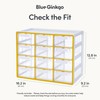 Blue Ginkgo Large 12-Drawer Cabinet – Stackable Clear Organizer for