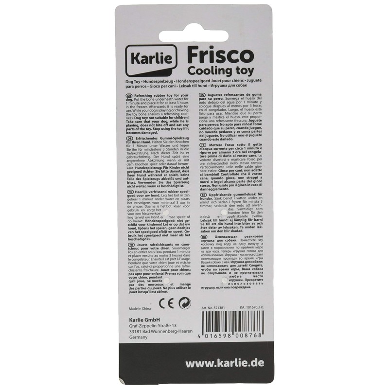 Karlie Frisco Rubber Bone Blue