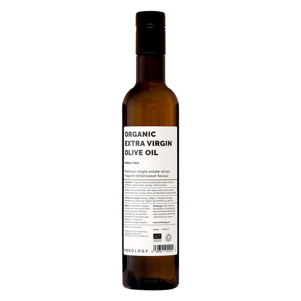 Organic Extra Virgin Olive Oil 16.9 fl oz - Premium Single Estate - Unfiltered - Italy