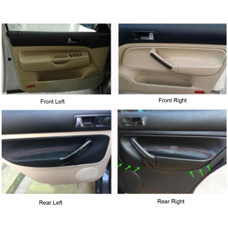 Car Door Armrest Cover Microfiber Leather Trim Sticker Fit for