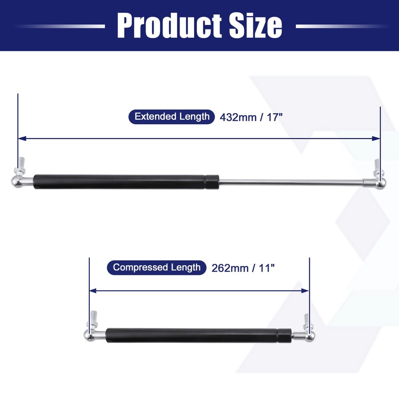 X AUTOHAUX 2pcs 17inch 90lbs Lift Supports Gas Struts Springs
