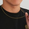 KRKC&CO Men’s Chain Necklace, 14K Gold Plated Stainless Steel Cuban