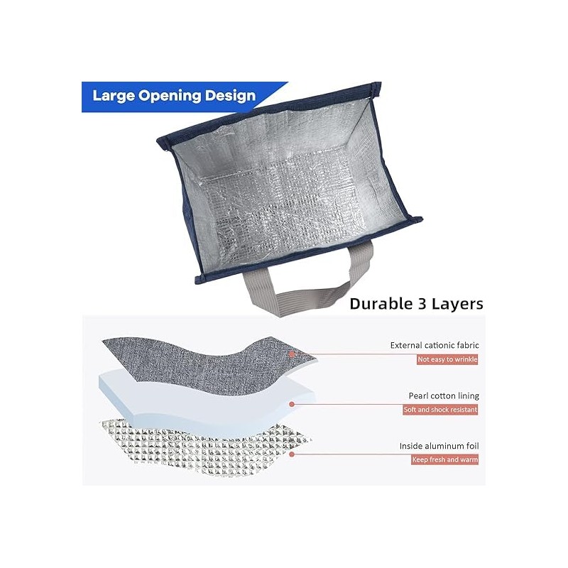 GATG Insulated Lunch Tote - Leakproof Lunch Cooler Bag for